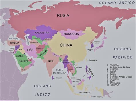 Alrededor submarino evolución mapa fisico de asia sin nombres ...