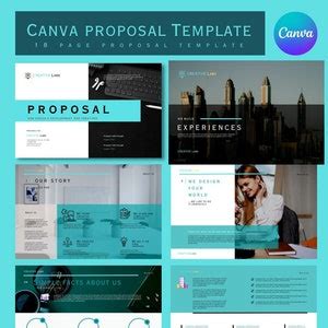 Project Proposal Template in Canva, 18page Unique Canva Proposal ...