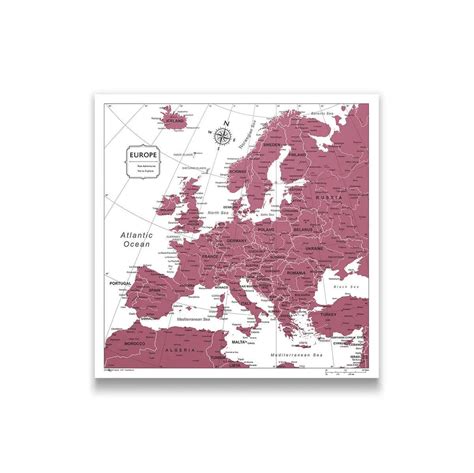 Europe Poster Maps | Handmade in America | Conquest Maps — Conquest Maps LLC