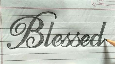 Blessed In Cursive Writing