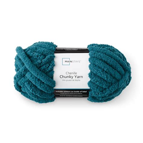 Mainstays 31.7 Yd Chunky Chenille Yarn-Teal - Walmart.com - Walmart.com