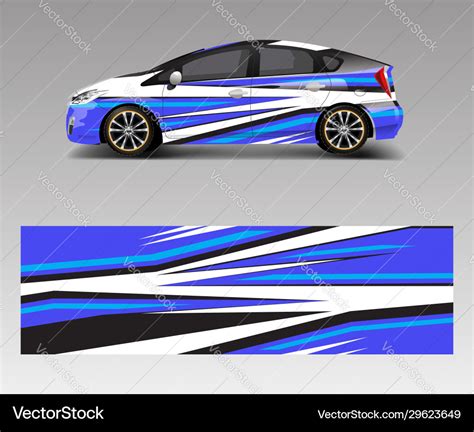 Sport car racing wrap design design template Vector Image