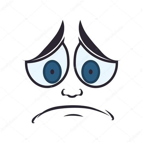 Face sad eyes expression cartoon icon. Vector graphic Stock Vector by ©djv 118725296