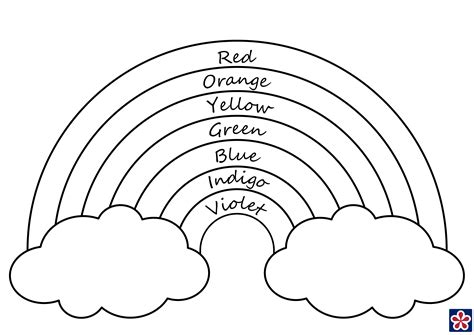 Rainbow Template To Print Coloring Pages Of Rainbows Sketch Coloring Page