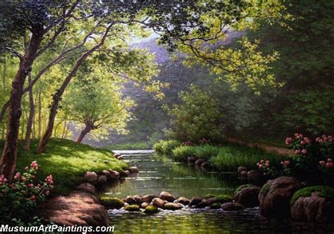 Famous Landscape Paintings River Landscape in Summer