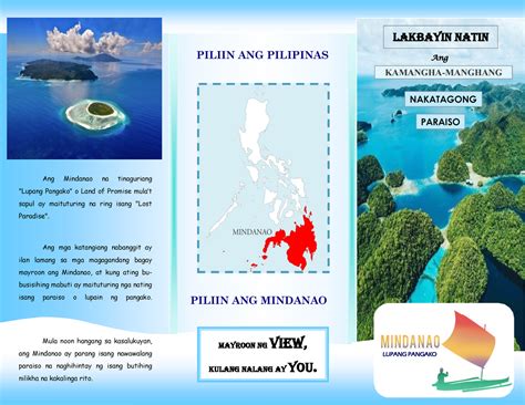 Mindanao Tourist Spots Brochure Tagalog