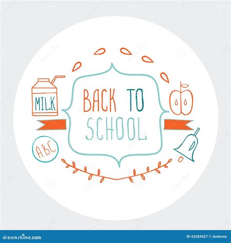 Back To School Background Cute Sketch Style Stock Illustration - Illustration of drawn, grey ...