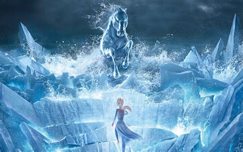 Elsa Wallpaper 4K, Frozen 2, The Nokk, Water Spirit