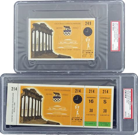 Lot Detail - Muhammad Ali 1960 Rome Olympics Ticket Set :: 2nd Round-Finals :: Incl. Gold Medal ...