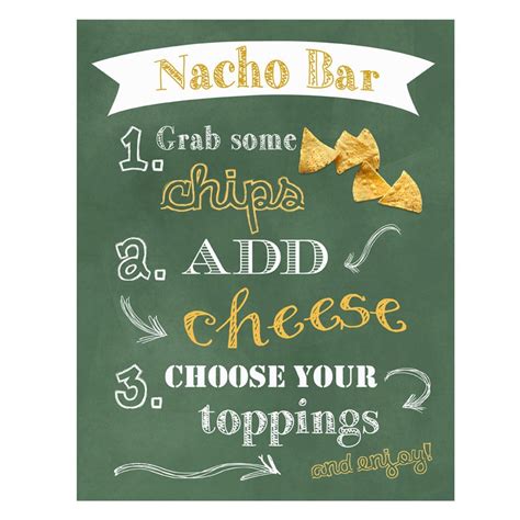 Nacho Bar Sign Digital | Etsy