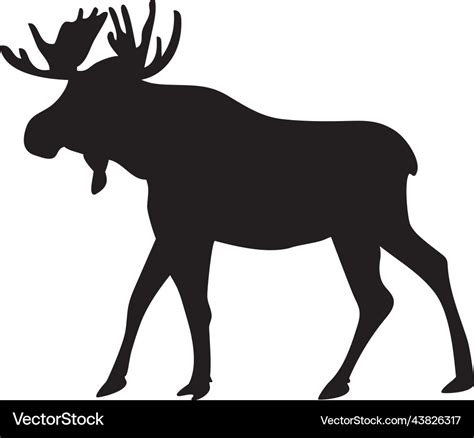 Moose silhouette Royalty Free Vector Image - VectorStock