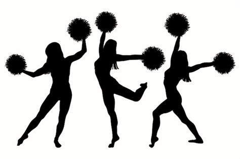 Free Vector | Hand drawn cheerleader silhouette