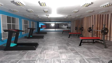 3D Fitness Hall - Sports Equipment - TurboSquid 2179900