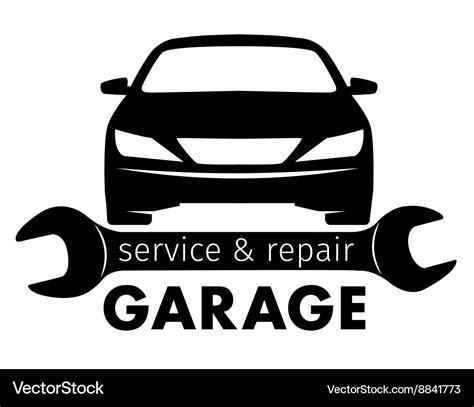 Auto center garage service and repair logo Vector Image