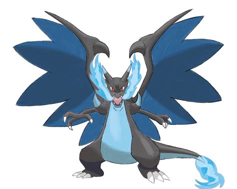 Mega Charizard X art by me : r/pokemon