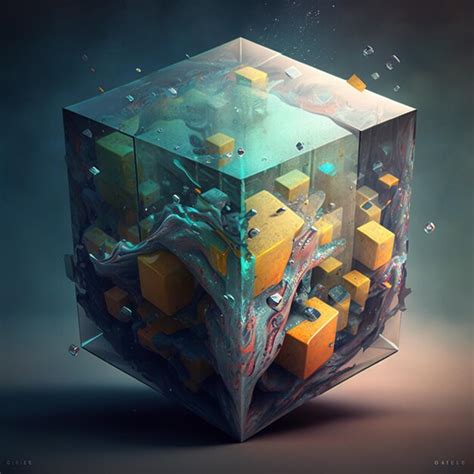 Premium Photo | Digital art of a cube with a lot of cubes inside ...