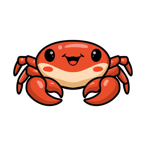 Cute little crab cartoon posing 12344942 Vector Art at Vecteezy