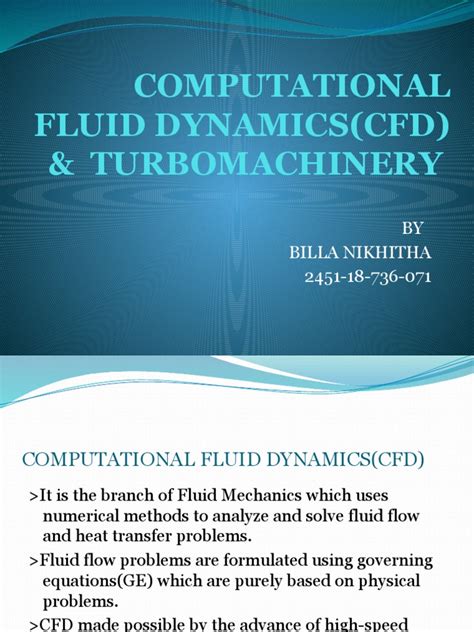 Computational Fluid Dynamics (CFD) & Turbomachinery | PDF | Computational Fluid Dynamics ...