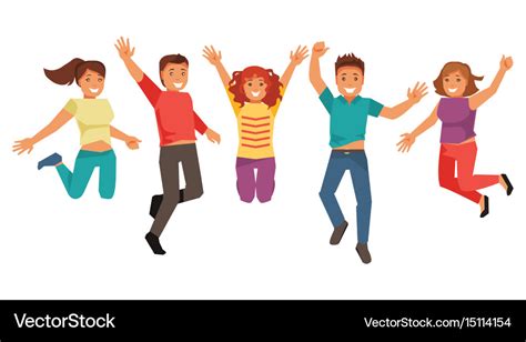 Young and happy people Royalty Free Vector Image