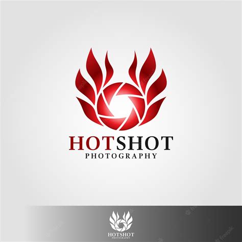 Premium Vector | Hot shot photography logo template