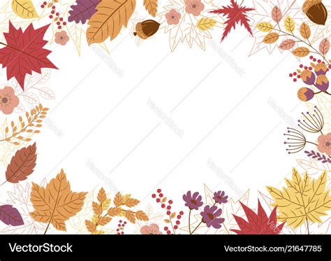 Autumn leaves design on white background Vector Image