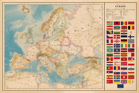 Map of Europe - Vintage poster by Regicollis on DeviantArt