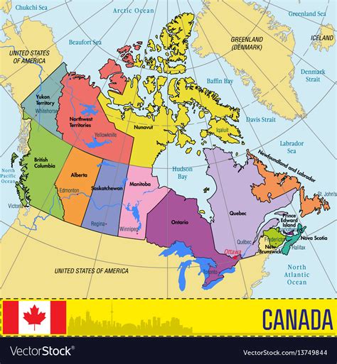 Canada Map Provinces And Capitals