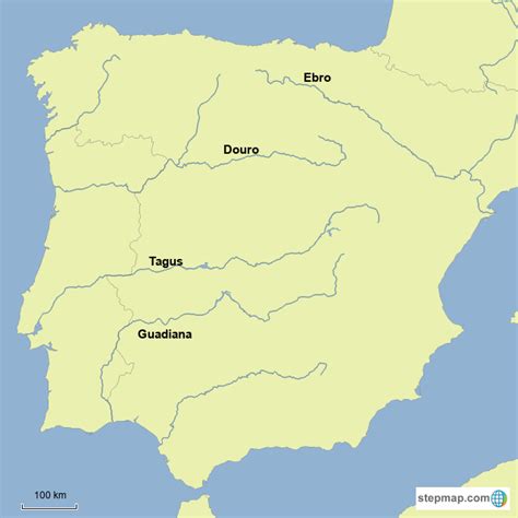 Ebro River Map