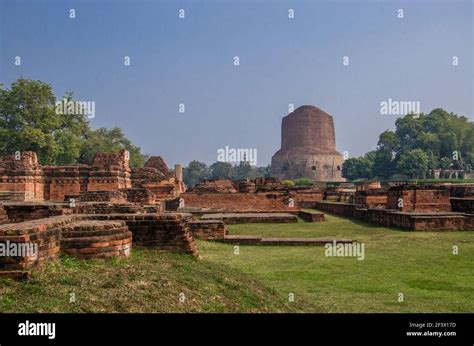 Sarnath Stupa in the Memory of Buddha Stock Photo - Alamy