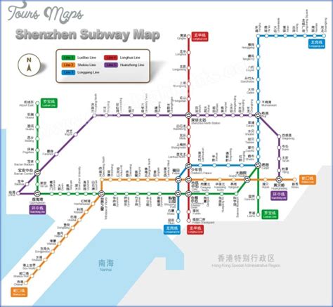 SHENZHEN METRO MAP IN ENGLISH - ToursMaps.com