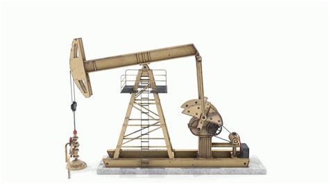 Oil Pumpjack Animated 3 Low-poly 3D model - YouTube