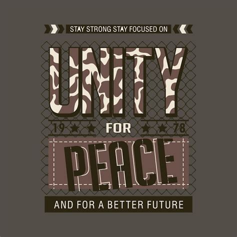 Premium Vector | Unity and peace slogan lettering, abstract graphic, typography vector, t shirt ...