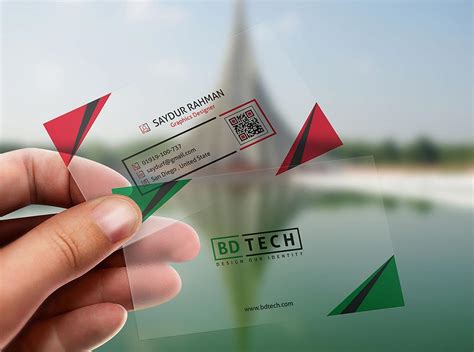 Free Translucent Business Card Mockup | Mockuptree