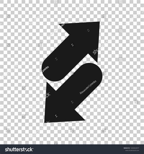 Reverse Arrow Sign Icon Transparent Style Stock Vector (Royalty Free) 1403832077 | Shutterstock