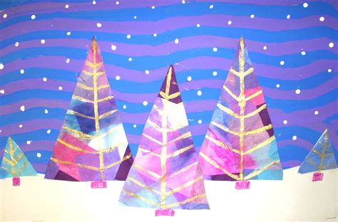 The Art Factory: Abstract Winter Trees