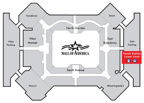 Map Of The Mall Of America