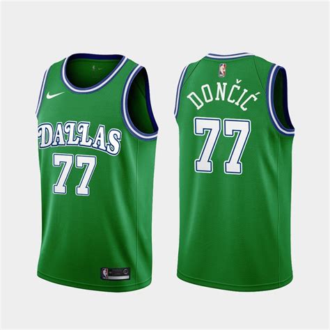 Men's / Youth Dallas Mavericks #77 Luka Doncic 2020 classics Jersey green