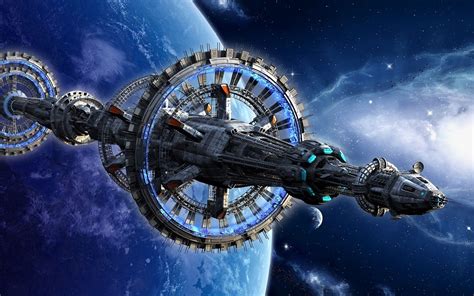 spaceship, Space Station, Science Fiction Wallpapers HD / Desktop and Mobile Backgrounds