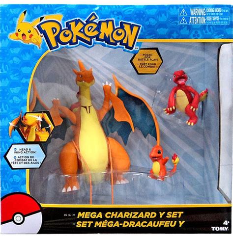 Pokemon Mega Charizard Y Exclusive Figure 3-Pack Set TOMY, Inc. - ToyWiz