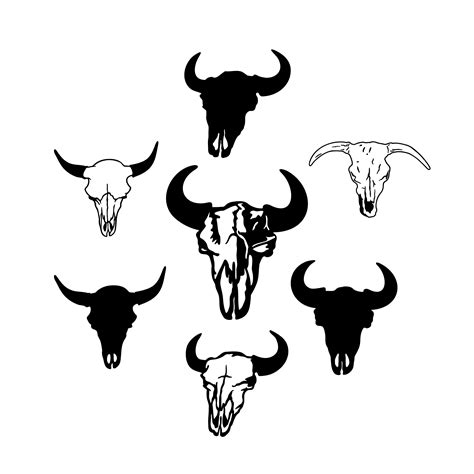 Cow Skull Graphics SVG Dxf EPS Png JPG Pdf Vector Art Clipart - Etsy