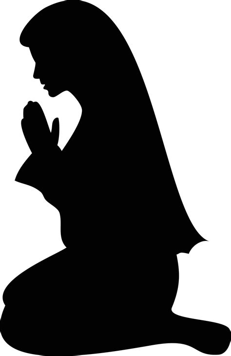 Woman Praying Silhouette Vector Art, Icons, and Graphics for Free Download