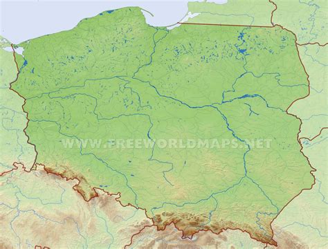 Poland Physical Map