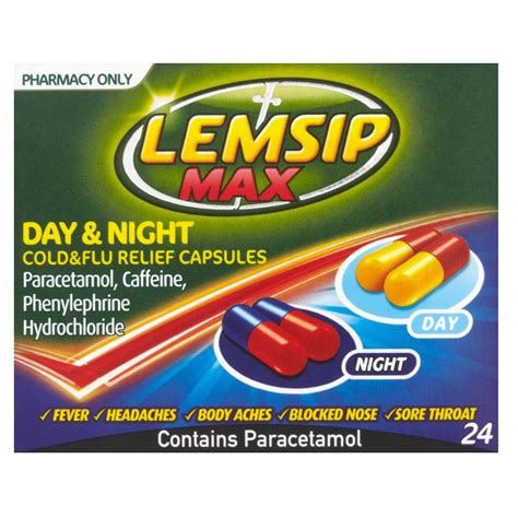 Lemsip Max Day & Night Cold & Flu - 24 Capsules - Medicine Marketplace