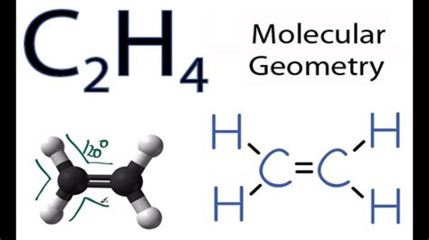 C2H4 Molecular Geometry / Shape and Bond Angles - YouTube