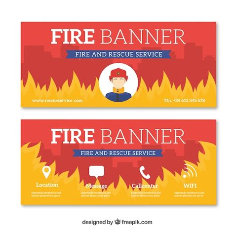 Free Vector | Flat design fire banner