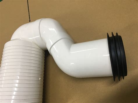 Lightweight S Trap Toilet Waste Pipe Connector / 90 Pan Connector White Color