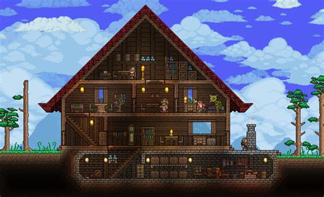 Cool Terraria Base Designs / / Building a house is one of the first things you'll do in terraria ...