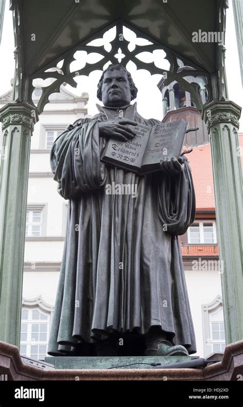 Statue of Martin Luther in Wittenberg, Germany Stock Photo - Alamy