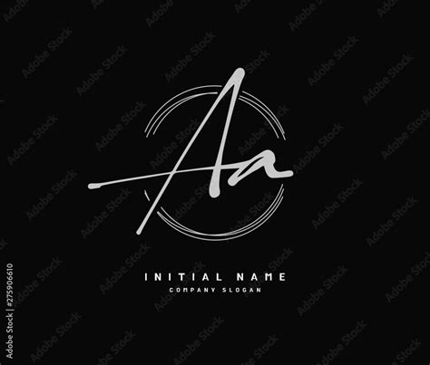 A AA Beauty vector initial logo, handwriting logo of initial signature, wedding, fashion ...