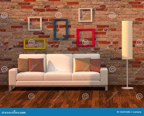 3d Render Living Room, Modern Room Stock Photo - Image of frame, luxury: 16421686